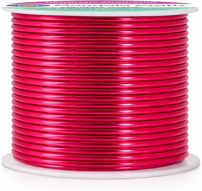 Mandala Crafts 13 Gauge Raspberry Anodized Aluminum Craft Wire, 60 FT | Colored - Image 2