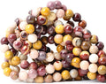 45PCS 8mm Natural Moonkaite Jasper Gemstone Round Loose Beads by CHEAVIAN