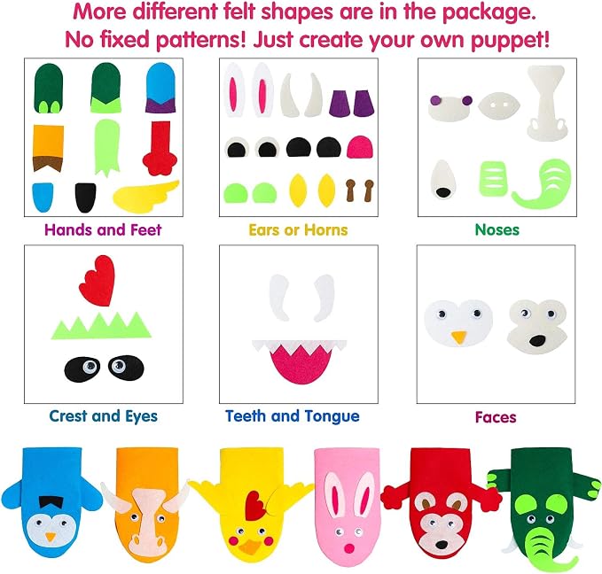 WATINC 12Pcs Hand Puppet Making Kit - Image 2