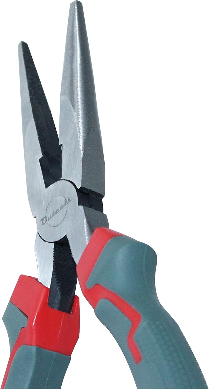 Long Nose Pliers 8 inch - Precision Needle Nose Pliers with Wire Cutters - Pack 1