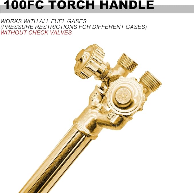 V-Type Medium Duty Oxyacetylene Cutting Torch - Compatible with CA1350 Cutting Attachment, 100FC Torch Handle, 3-101 Cutting Nozzle