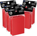 500 Counts Red Card Sleeves, Matte Sleeve Deck Card Protectors, Trading Card by Mlikero