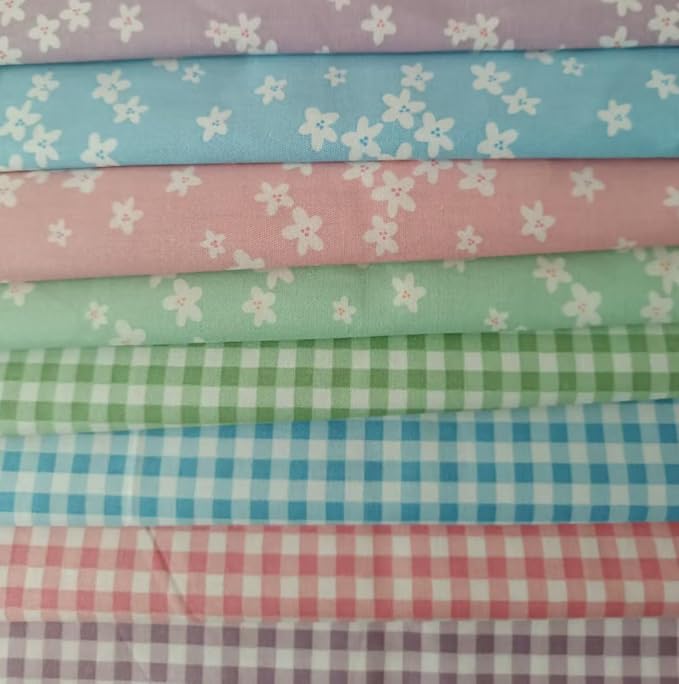 Cotton Fabric DIY Making Supplies Quilting Patchwork Fabric Fat Quarter Bundles by Antetek