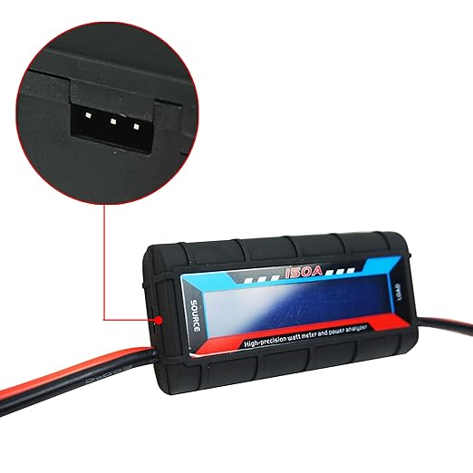 2 Pcs 150A RC Watt Meter, DC High Precision Power Analyzer Multi Meter with Backlight Display for Battery Monitor, Solar Panel, RV, Automotive, Marine (100V)