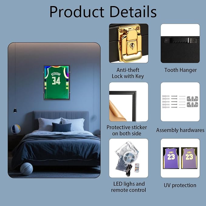 IHEIPYE LED Jersey Frame Display Case - Image 3