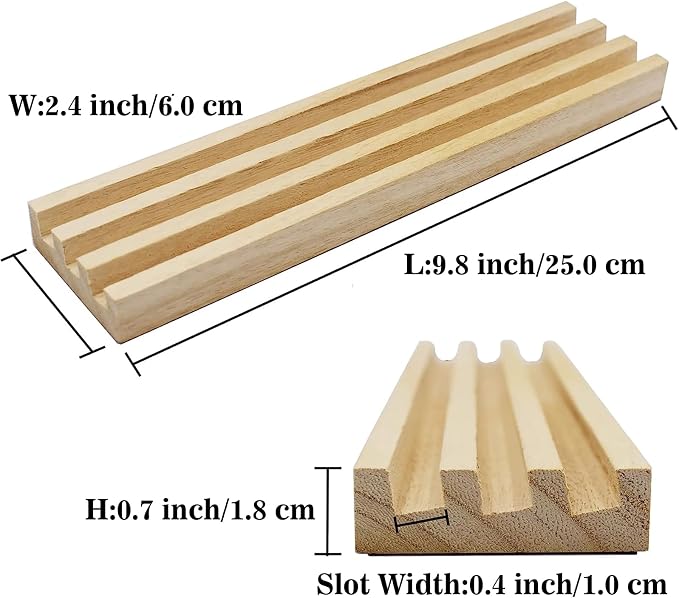 Yuanhe Wooden Domino Racks Set of 8, Domino Trays Holders Organizer - Image 3