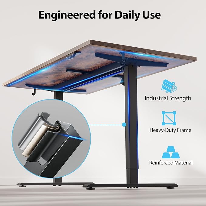 Agilestic Electric Standing Desk, 48 x 28 Inches Height Adjustable Desk - Image 5