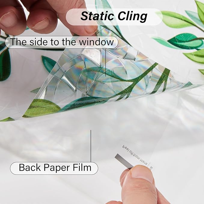 Ranzdn Window Privacy Film, Stained Glass, Static Cling, 23.6" x 78.7" | No - Image 6