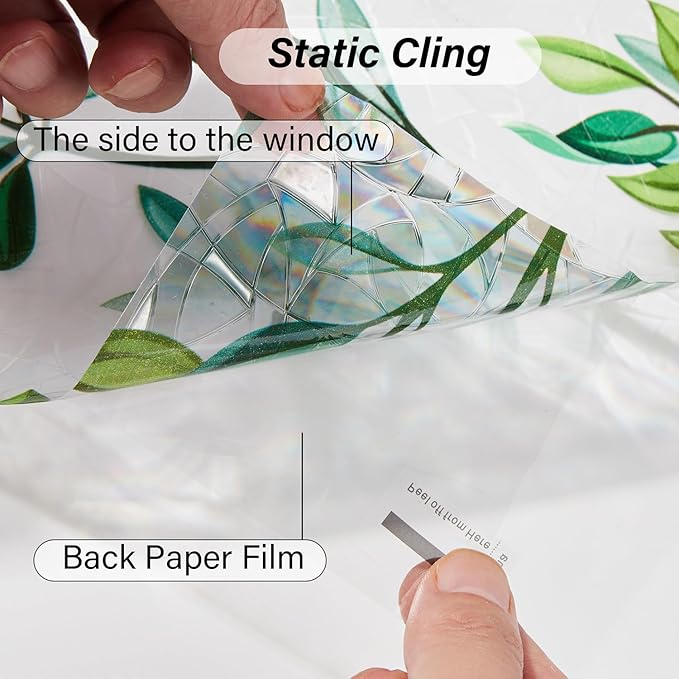 Ranzdn Window Privacy Film, Stained Glass, Static Cling, 17.5" x 78.7" | No - Image 6