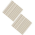 Drill Bit, 5/32" Cutting Diameter (3.969mm), 4241 HSS Black and Gold 118° Cutting Angle Versatile Jobber Bits - (Applications: for Drilling Plastic Wood Soft Thin Metal), 24-Pieces