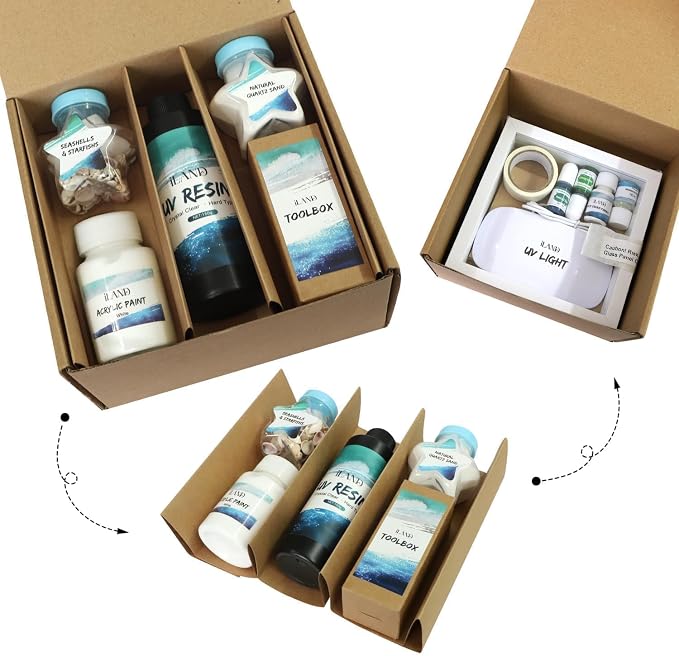 iLAND Crafts for Adults Zen Ocean Resin Art Kit, Creative Teen Crafts Resin Kit - Image 9