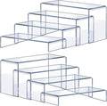Acrylic Risers 8 Pcs – Clear Rectangular Display by Unknown