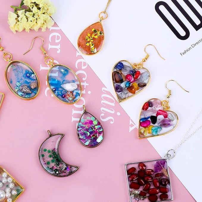 Shynek 60Pcs Hollow Frame Pendants - Image 8