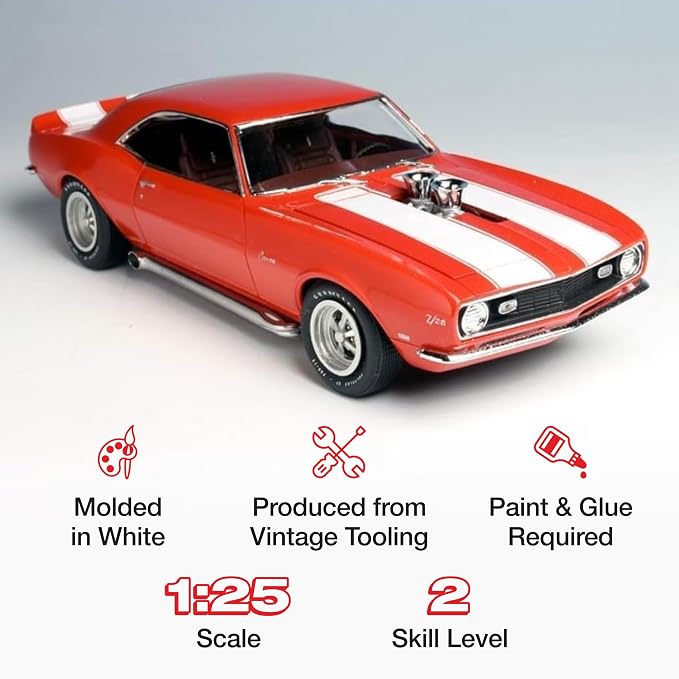 AMT 1968 Chevy Camaro Z/28 1:25 Scale Model Kit - Image 2
