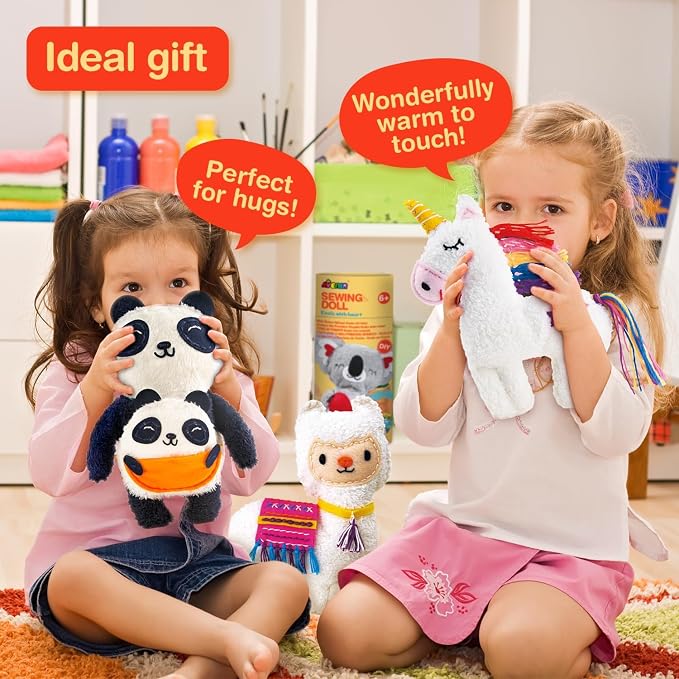 Avenir Sewing Kit for Kids Beginners My First Learn to Sew Craft, Plush Animal - Image 8