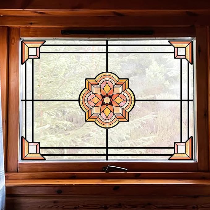 ADD.HERES Window Stickers, ‌Stained Glass Window Privacy Film, UV Blocking by ADDHERES