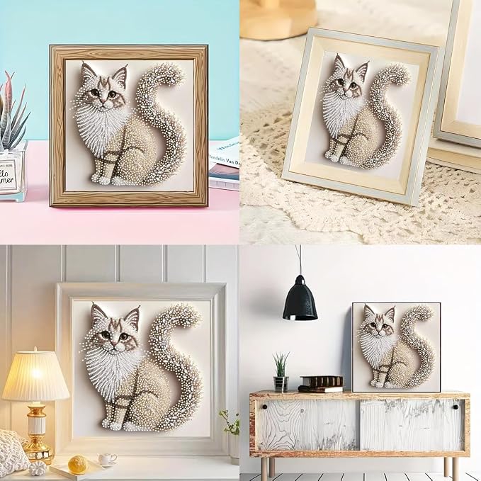 OJTOYART 5D Cat Special Shape Diamond Art Kits - Image 3