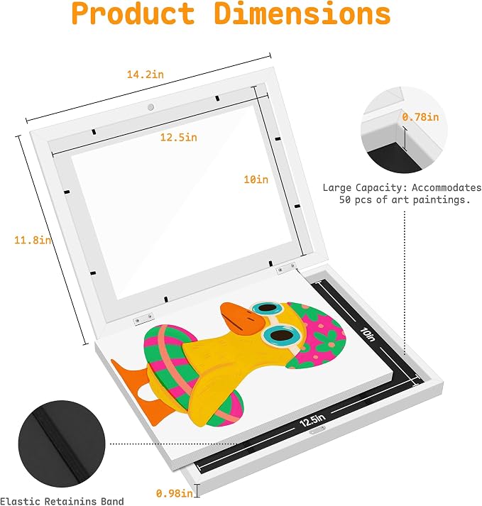 4 Pack Kids Artwork Frames Changeable 10 x 12.5 Inch Children Art Projects - Image 2