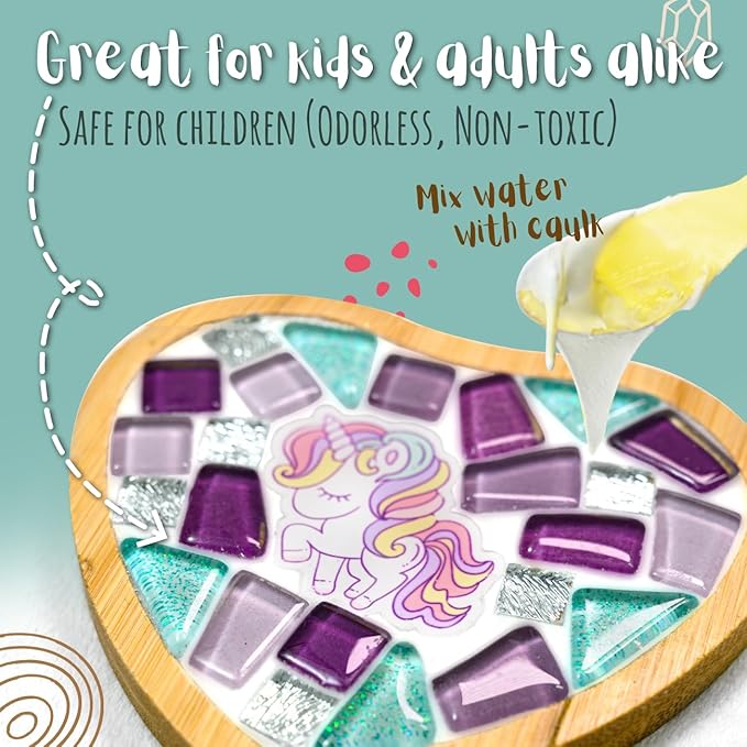 Glittery Garden Mosaic Craft Kit to Decorate Coaster - Image 5