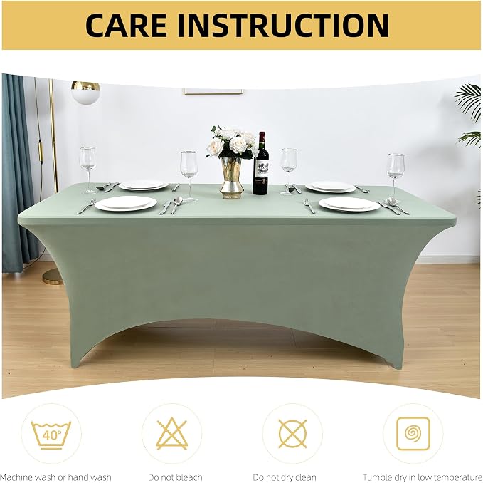 118 2-Pack 4ft Spandex Table Covers - Image 6