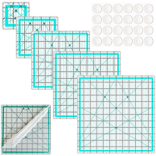 5 Quilting Rulers, Square Ruler Quilting Templates by HUIFARI