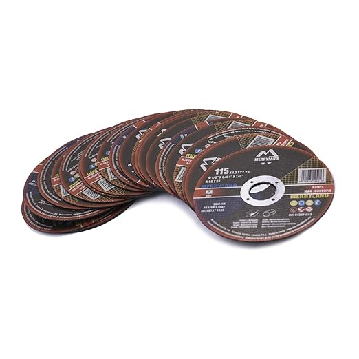 Merryland Cut Off Wheel 4 1/2 inch for Angle Grinder, Metal Cutting Wheel 4.5 X .045 X 7/8 Ultra Thin 25 Pack, Iron Stainless Steel Cutting Disc, Craft-Line C13071042