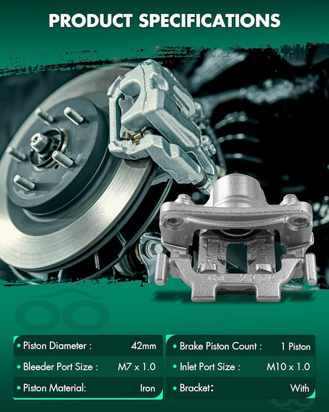 SCITOO 19B6037 Rear Right Brake Caliper Assembly w/Bracket For INFINITI For G25/For G37/For JX35/For M35/For M35h/For M37/For M45/For M56/For Q40/For Q50,For Nissan For 370Z/For Murano/For Pathfinder