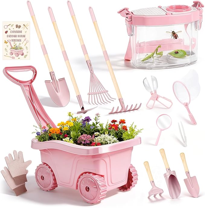 Dreamon Kids Gardening Tools & Bug Catcher Kit, 2-in-1 Outdoor Toys by Dreamon