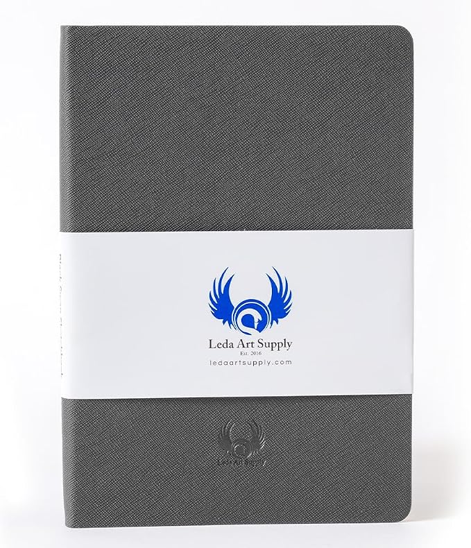 Square-Shaped Sketchbook, 5.5 x 5.5 inches, Lays Flat Flexible Sketch Book by LedaArtSupply
