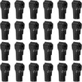 PATIKIL 5 mm Stop Peg Lock, 25 Pcs Pegboard Hooks Anti Sweep Theft Hook Locks Plastic Pegs for Mobile Accessories Shop Clothes Retail Security Display, Black