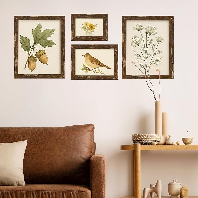 puthiac 4x6 Rustic Farmhouse Picture Frame, Warm Walnut, 1 Pack | Distressed - Image 7