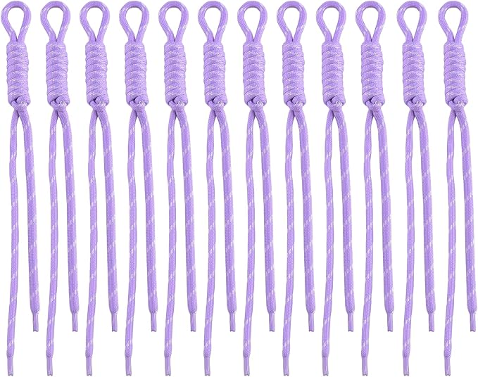 Paracord Keychain Paracord Bag Charm 12pcs Braided Nylon Rope Keychain Cord by Cmidy
