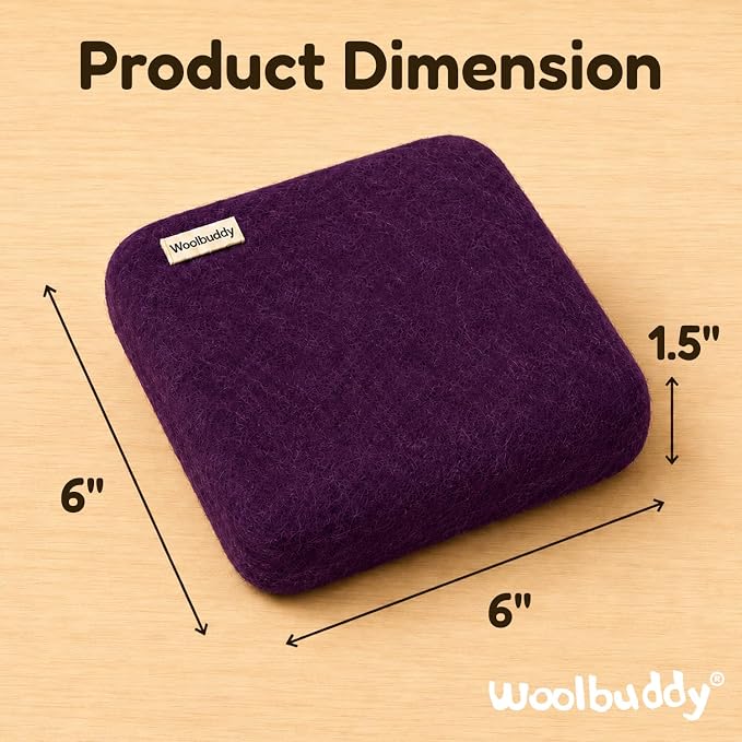 Woolbuddy Wool Felting Pad 6 x 6 x 1.5 Inch, Durable Needle Felting Mat - Image 3