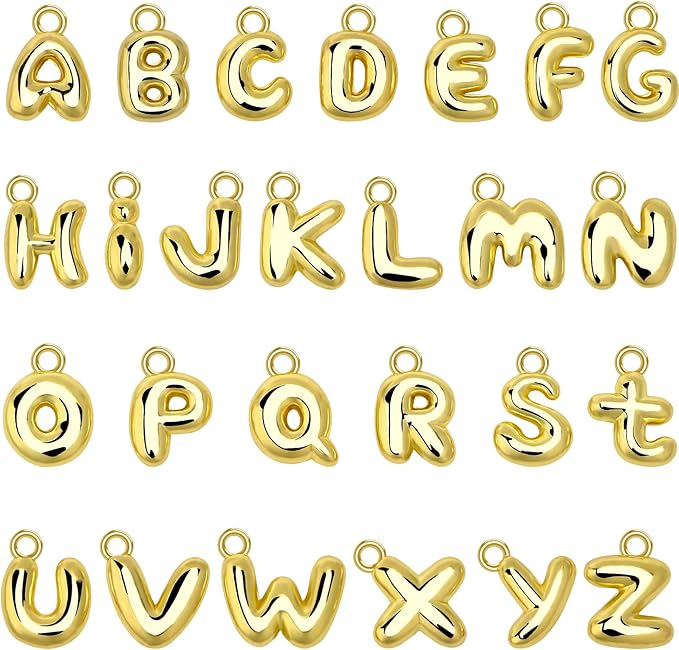 SANNIX 26Pcs Letter Charms, Initial Letter Charm by SANNIX