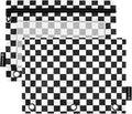 Black White Checkered Pattern Pencil Pouch by BOENLE-WELCOMEYOURCOMING