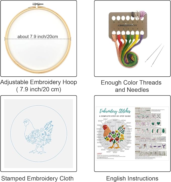 Louise Maelys Hen Embroidery Kit - Image 2