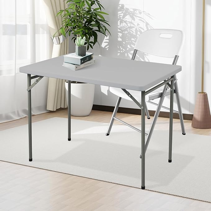 Folding Table 3ft Rectangular All-Occasion Plastic Folding Event Table - Image 2