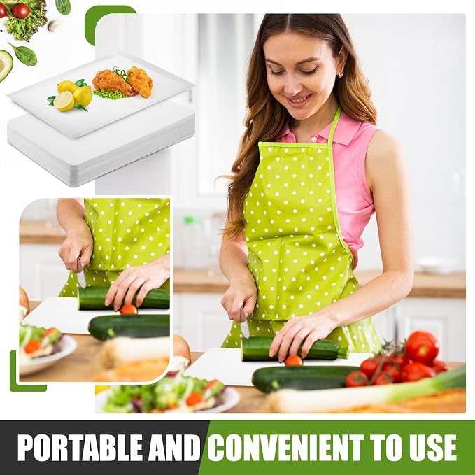 Hushee 60 Count Disposable Cutting Board Sheets 10 x 13 Inch Flexible Plastic - Image 6