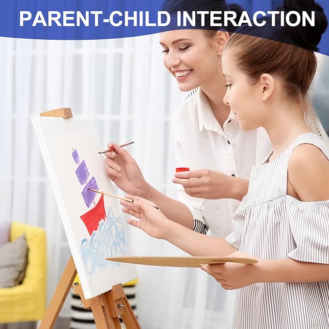 FUMILE Stretched Canvas for Painting Multi 5 Pack Square Canvas 4x4, Cotton - Image 6