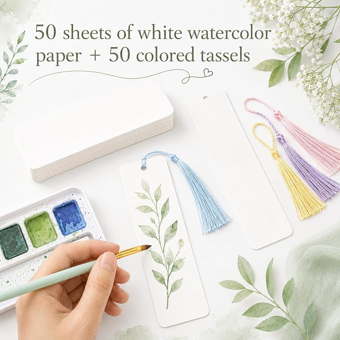 Piriuuo Blank Bookmark Making Kit, 5.9 X 2 Inch - Image 6