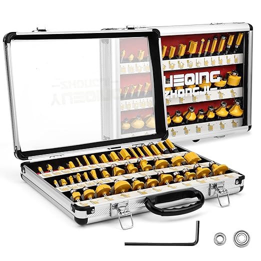 Router Bit Set of 40 Pieces Router bits 1/4 Inch Shank 40pcs Expert Router Bit Kit C3 Alloy Blade Router bits for Precision Carving and Versatile Applications