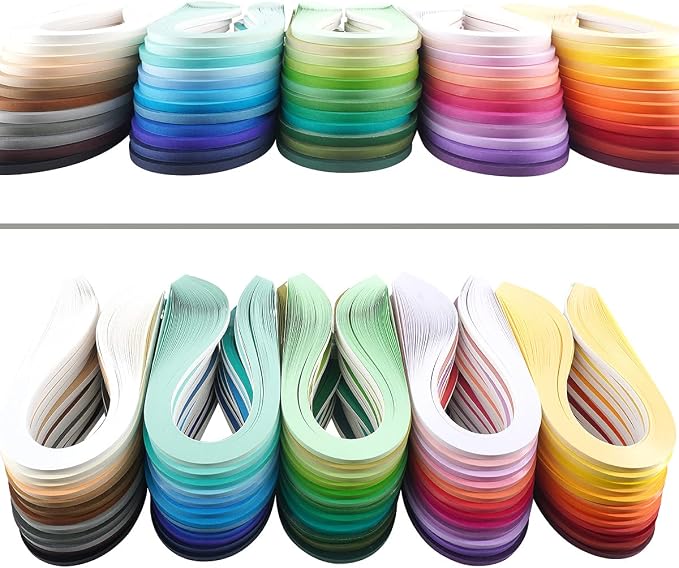 JUYA Single Color Paper Quilling Strips Set 60 Colors 39cm Length One Color 100 - Image 4