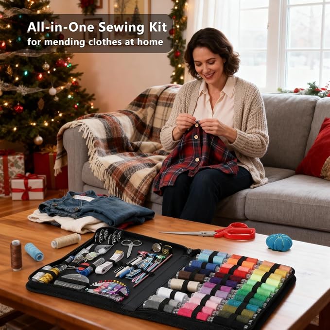 Large Sewing Kit for Adults: YUANHANG Newly Upgraded 251 Pcs Premium Sewing - Image 2