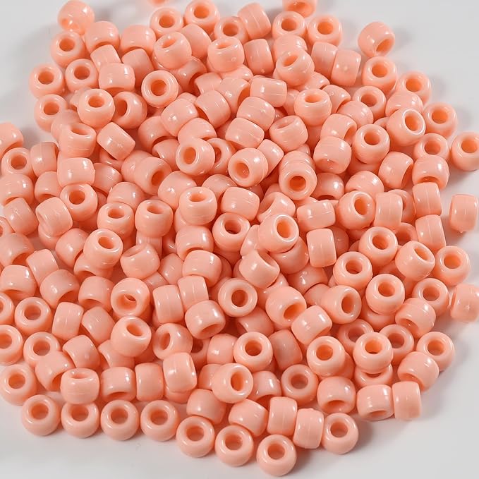 1000 Pcs Acrylic Pony Beads 6x9mm Bulk - Image 2