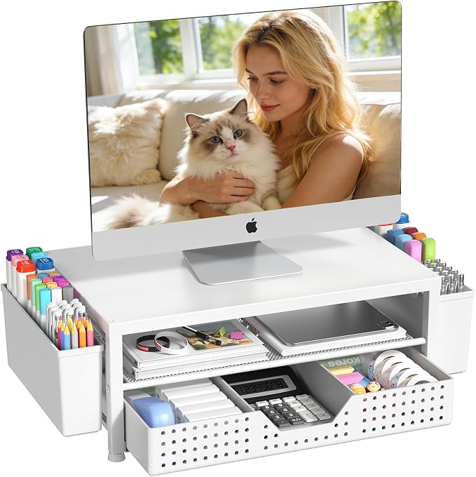 OPNICE Desk Organizers and Accessories, Computer Monitor Stand Riser by OPNICE
