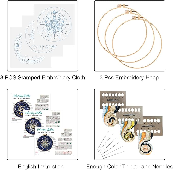 Louise Maelys 3 Set Tarot Embroidery Kits - Image 2