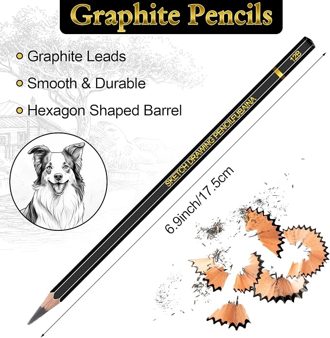 36 Pcs Drawing Sketching Pencil Set Professional Graphite Charcoal Gift Bulk - Image 2