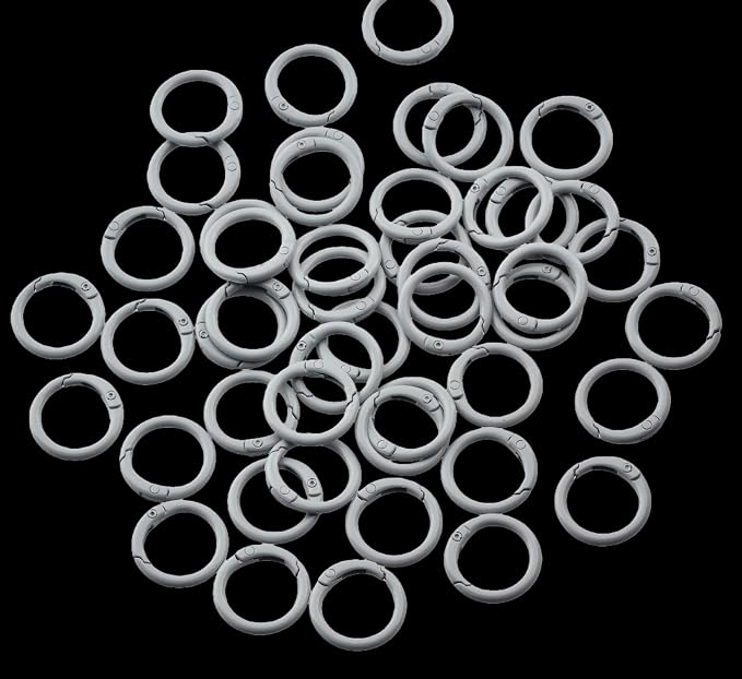 Round Carabiner Clip Bulk 48pcs 1 Inch Colorful Circle Carabiner Key Ring Clips - Image 2