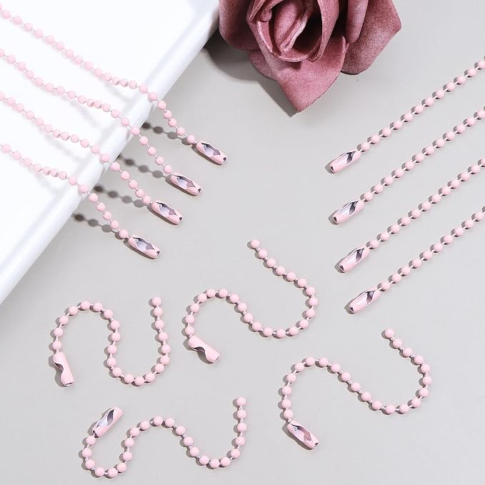 Lemonkey 100Pcs Ball Beads Chains Bulk, 4 Inch Dog Tag Metal Small Chains - Image 6