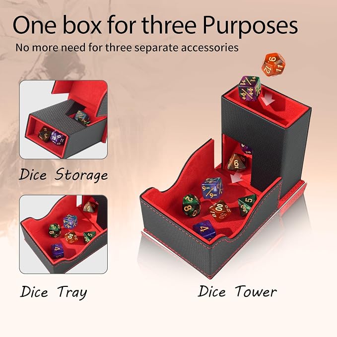 Dice Tower and Tray, Foldable Portable Dice Rolling Tower, Dice Roller Accessory - Image 2